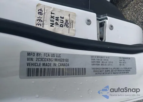 2021 Dodge Charger Sxt Rwd from USA, damaged, VIN 2C3CDXBG1MH628160